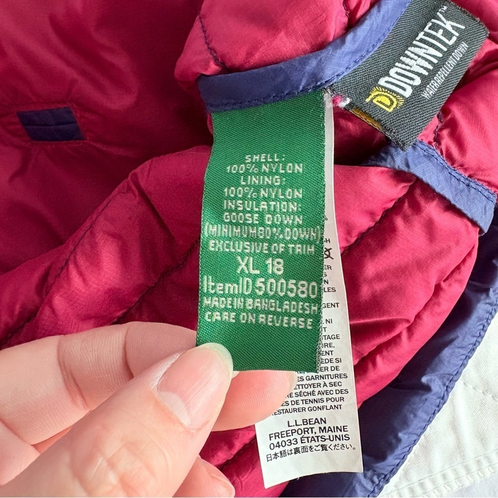 L.L. Bean Girls Purple Puffer Down Jacket - Picture 8 of 13